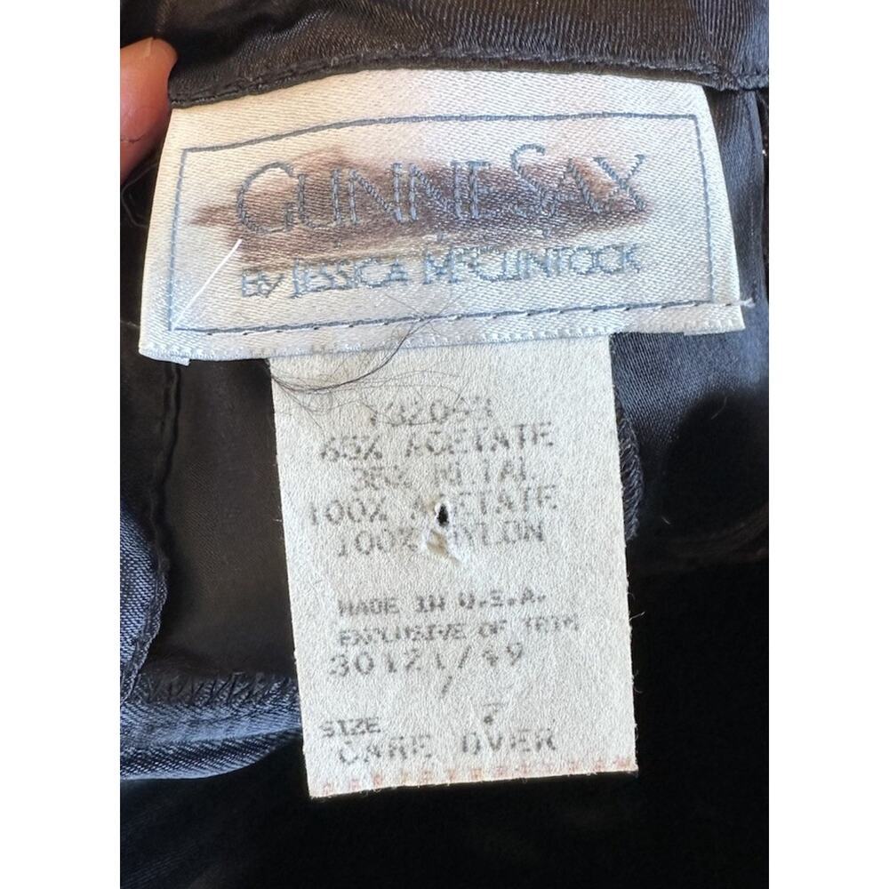 Vintage Gunne Sax Jessica Mcclintock Strapless Party Dress Size 7 Women’s Black - Picture 3 of 6